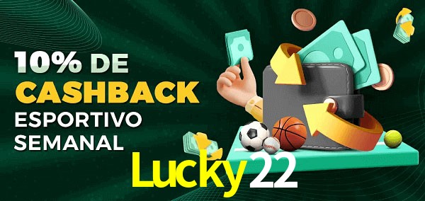 10% de bônus de cashback na Lucky22